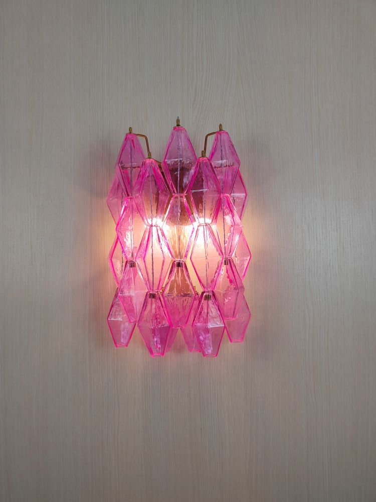 fuchsia cpoliedri carlo scarpa poliedri wall sconce 