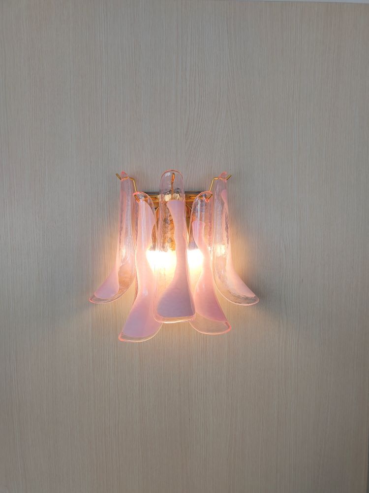 pink sella murano wall sconce 