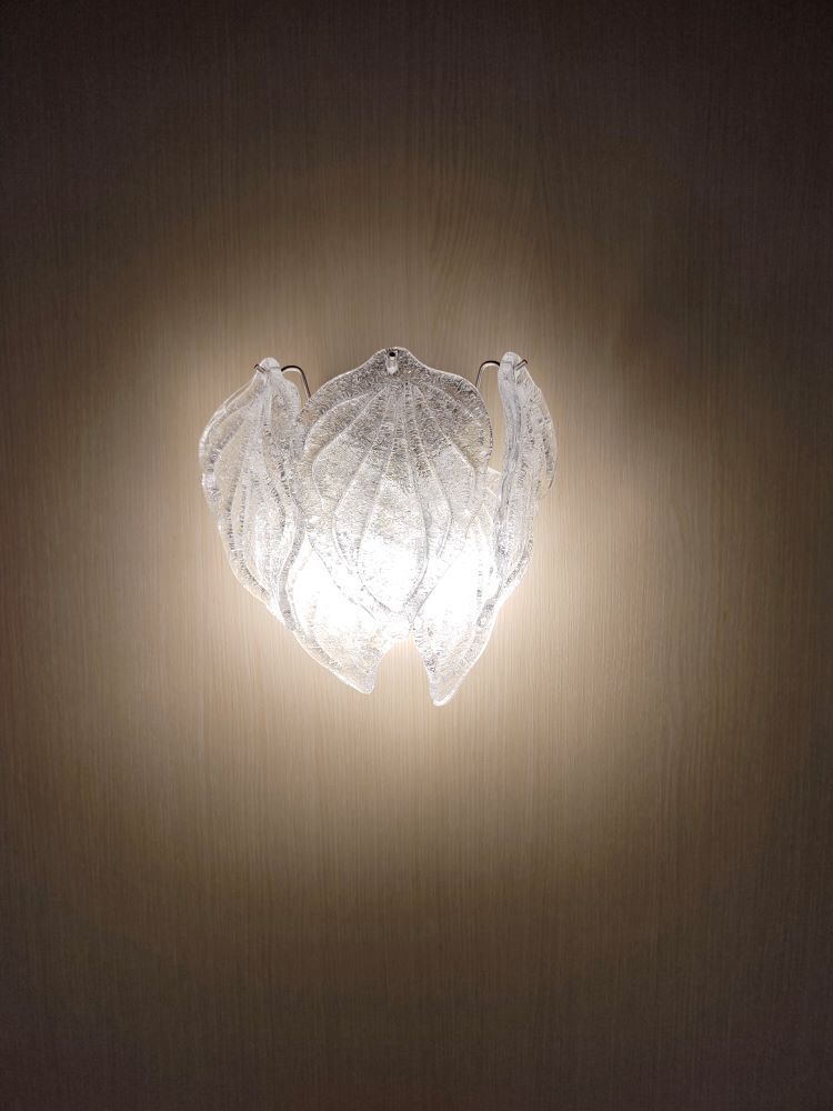 lame leaves murano wall sconce 