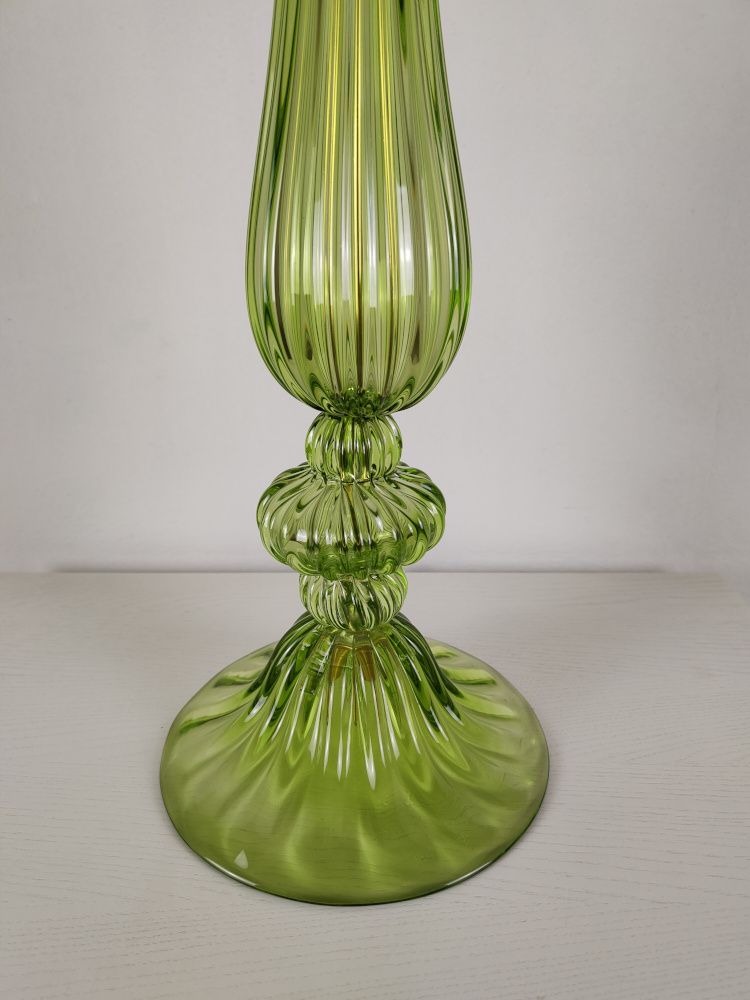 green ellipse contemporary murano table lamp 