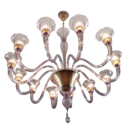amethyst murano glass arms 12 lights chandelier