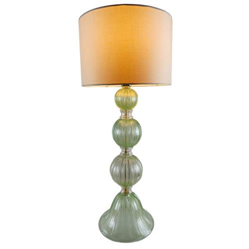 light green gold murano table lamp