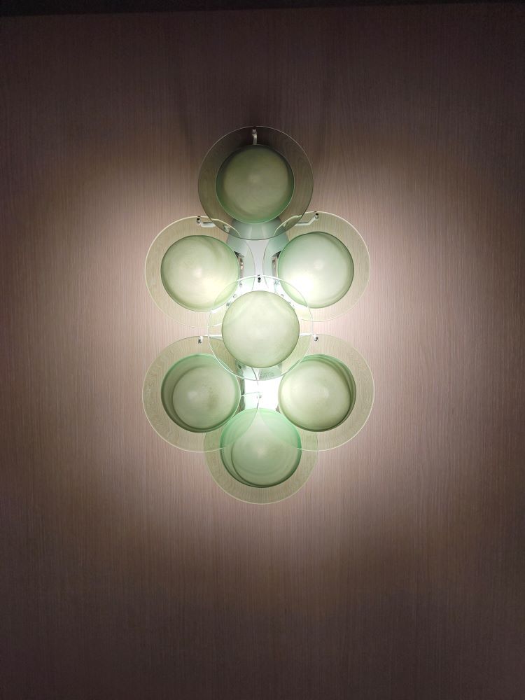 light green discs murano wall sconce 2