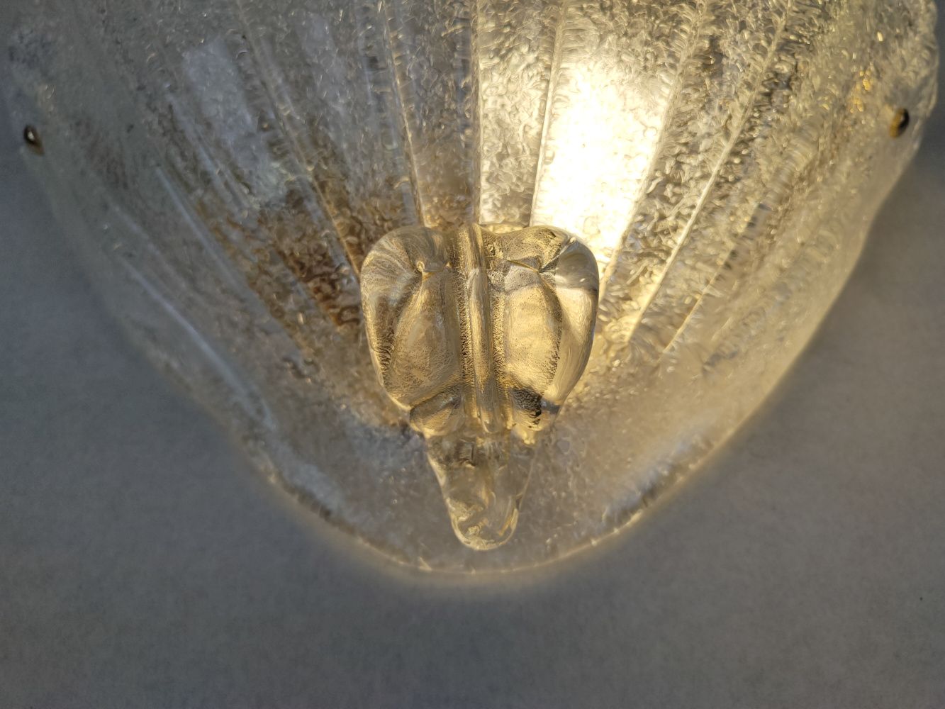 contemporary murano glass large cup wall sconce 