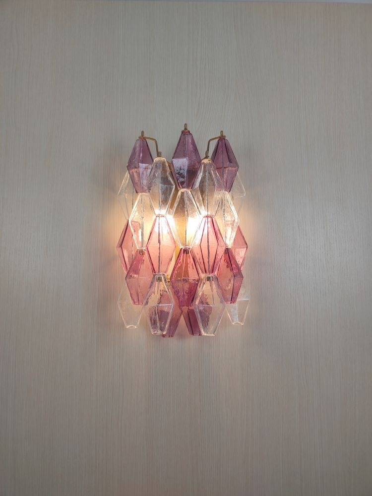 fuchsia cpoliedri carlo scarpa poliedri wall sconce 