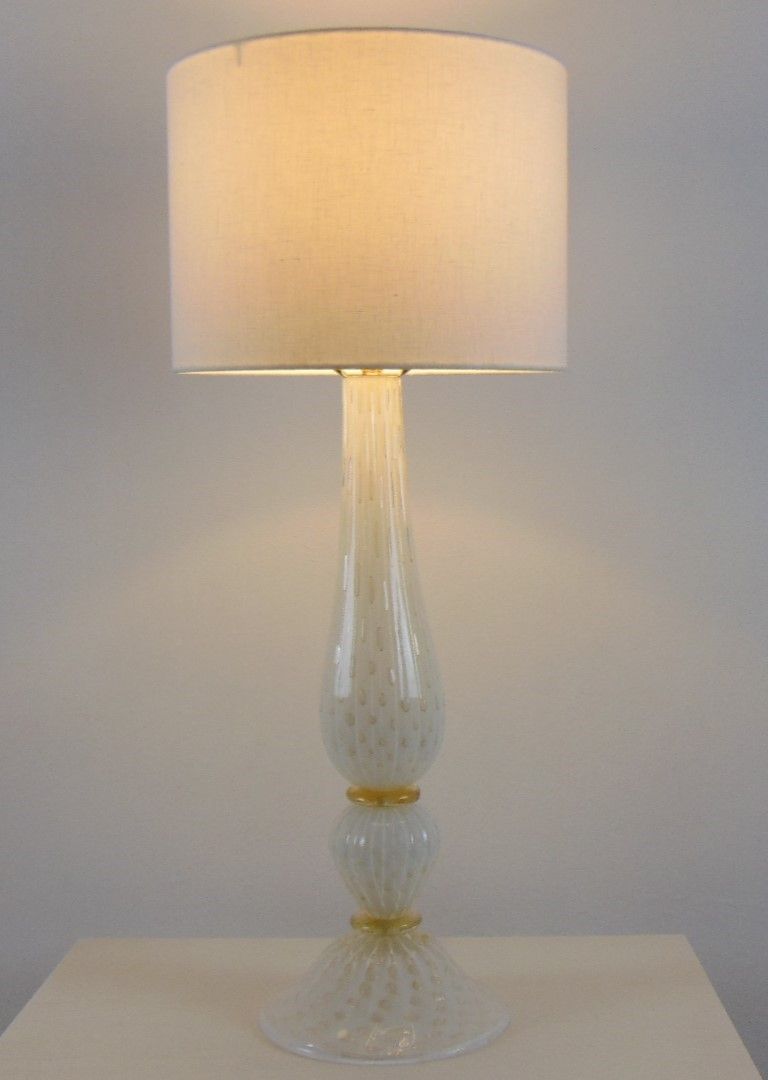 white and gold diamond 3 contemporary murano table lamp
