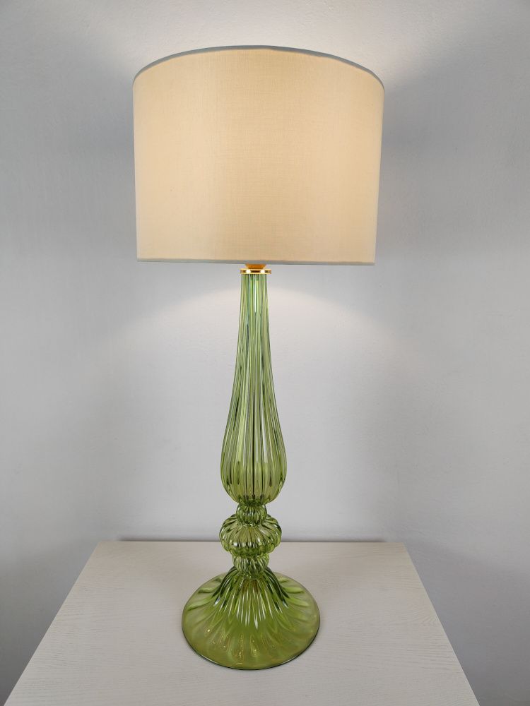 green ellipse contemporary murano table lamps
