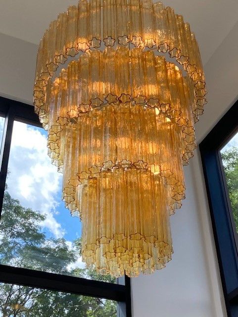 huge tronchi murano glass chandelier 2