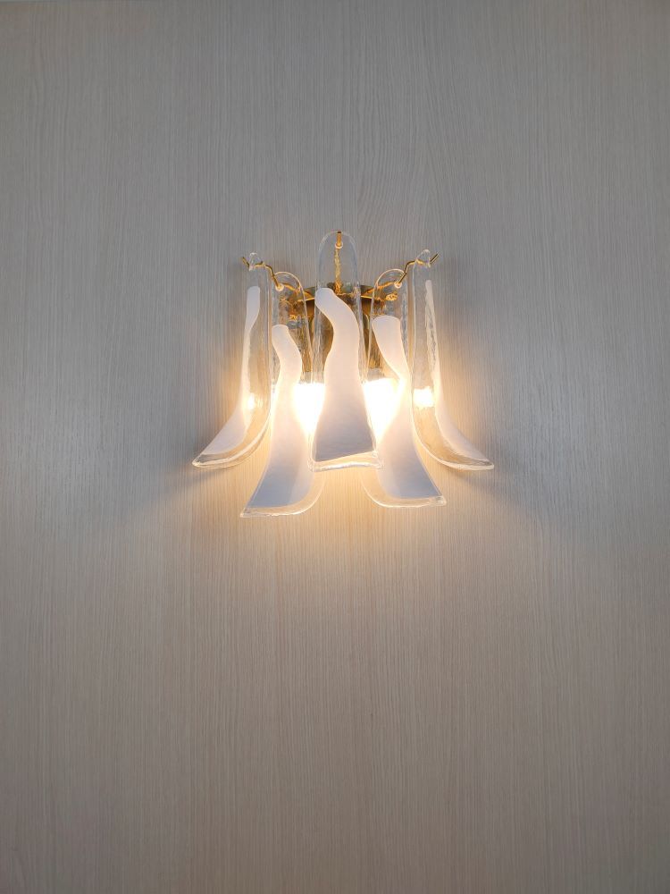 white sella murano wall sconce 