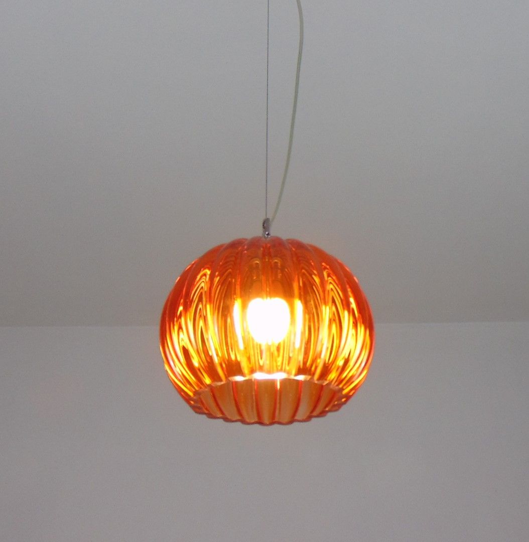 orange murano glass pendants 