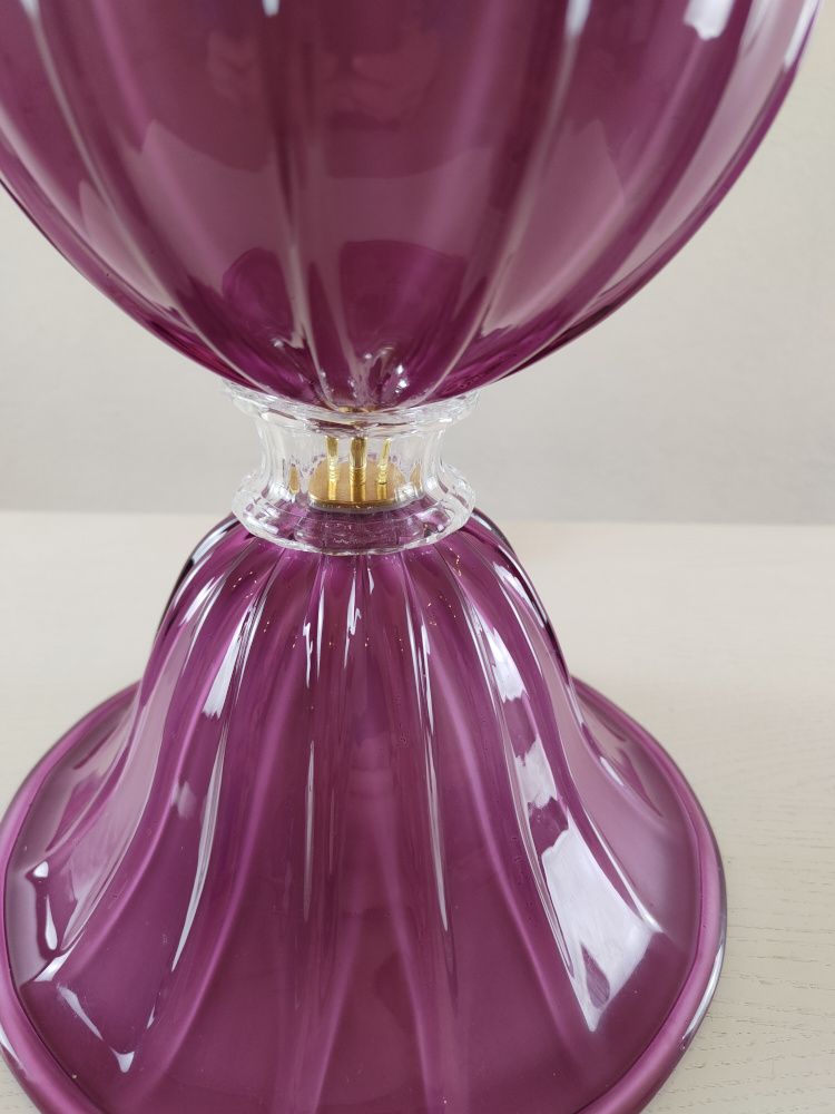 Amethyst sphere murano table lamp 2