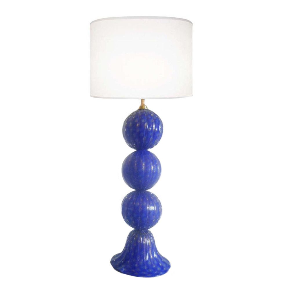 blue cobalt  and gold murano table lamps 1