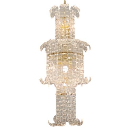 Murano glass Felci long chandelier