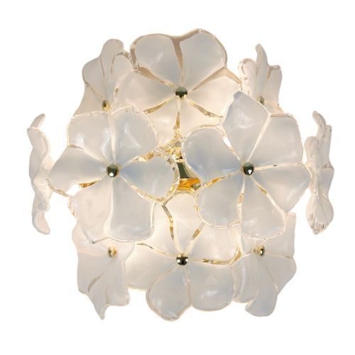 Murano glass lotus Flowers wall sconce