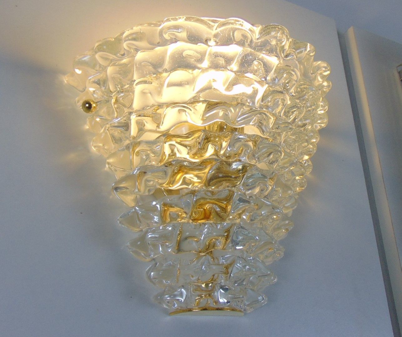 contemporary rostrato murano glass wall sconce 