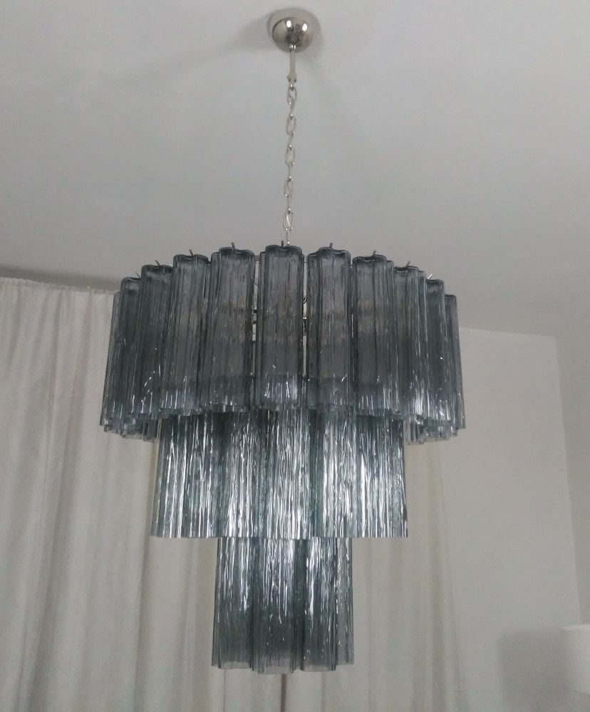 smokey grey murano tronchi tony zuccheri chandelier
