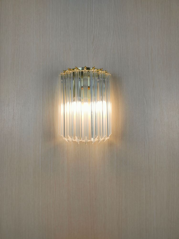 small qaudriedri murano  wall sconce 