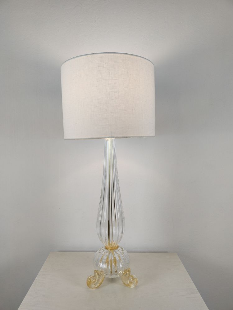 clear footed murano table lamp1