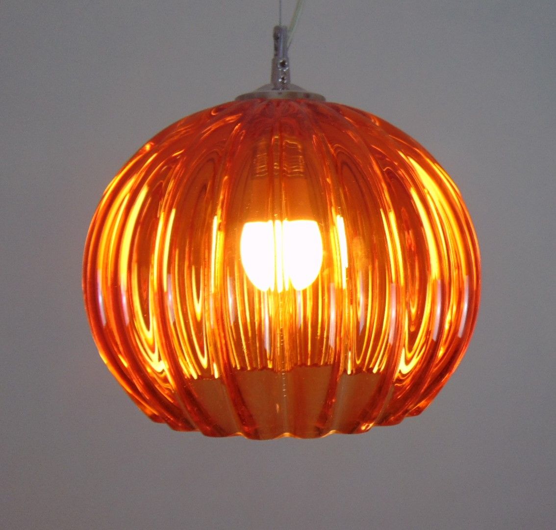 orange murano glass pendants 2