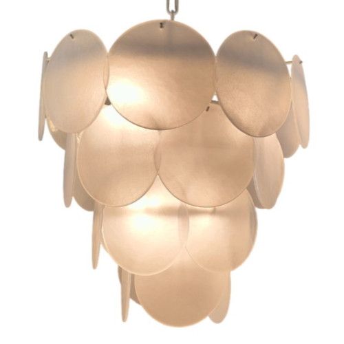 satin discs murano chandelier 1