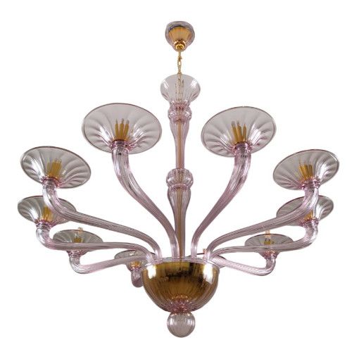 amethyst glass arms contemporary murano chandelier