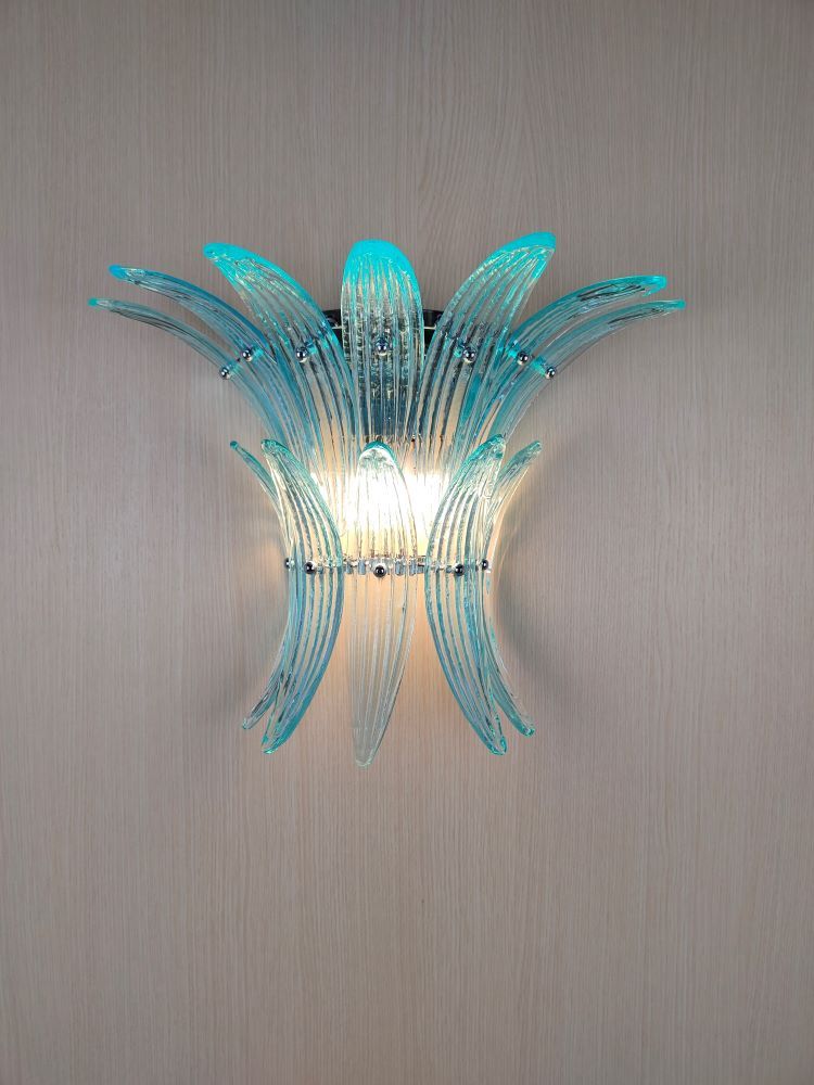 murano palmette turquoise wall sconce 10