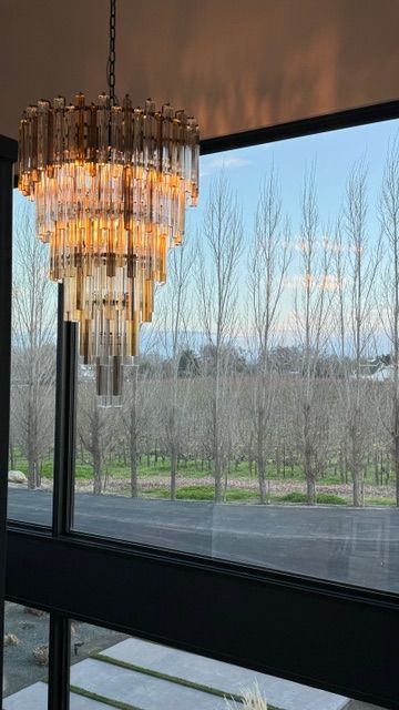 Long triedri murano chandelier gallery 1