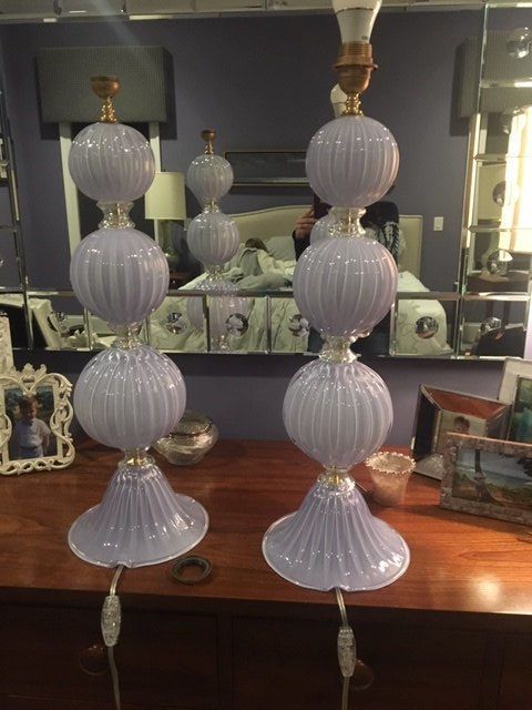 lavender table glass lamps