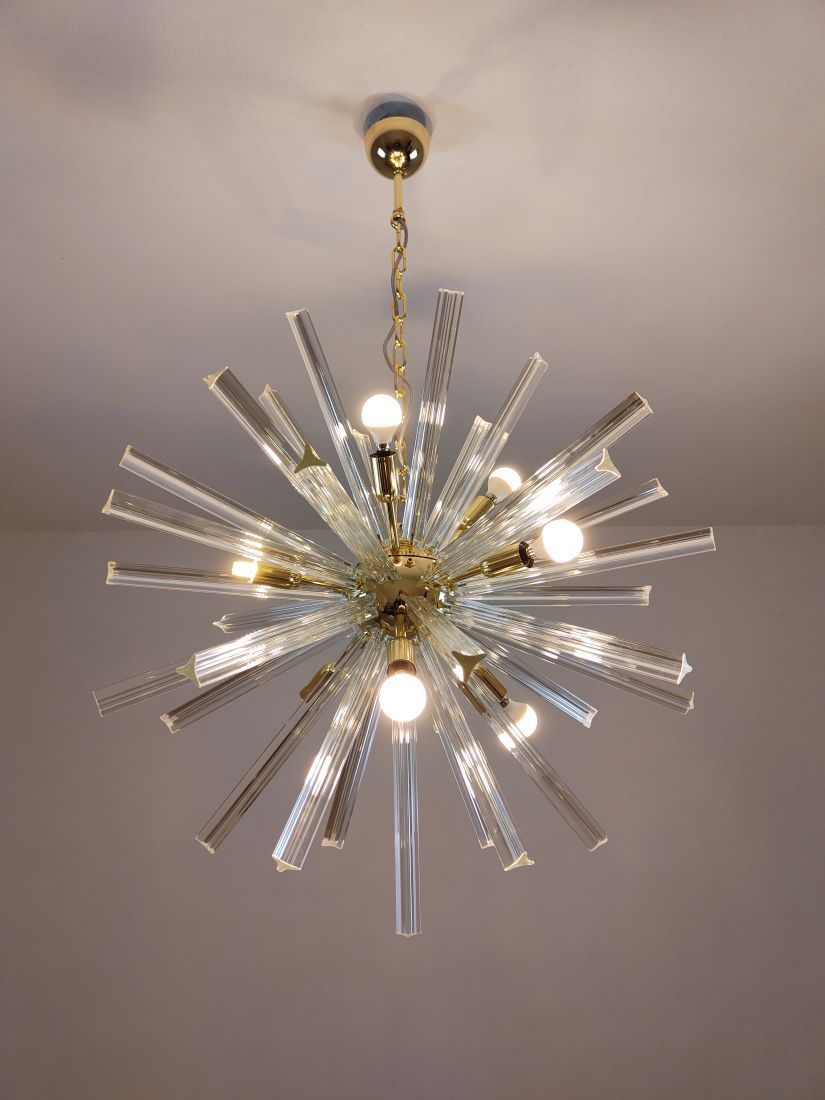 clear sputnik triedri murano chandelier