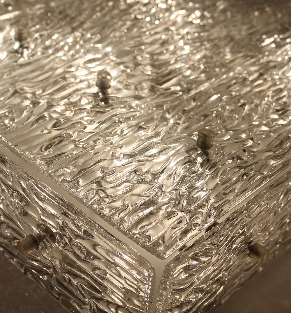 contemporary murano bark flush mount 