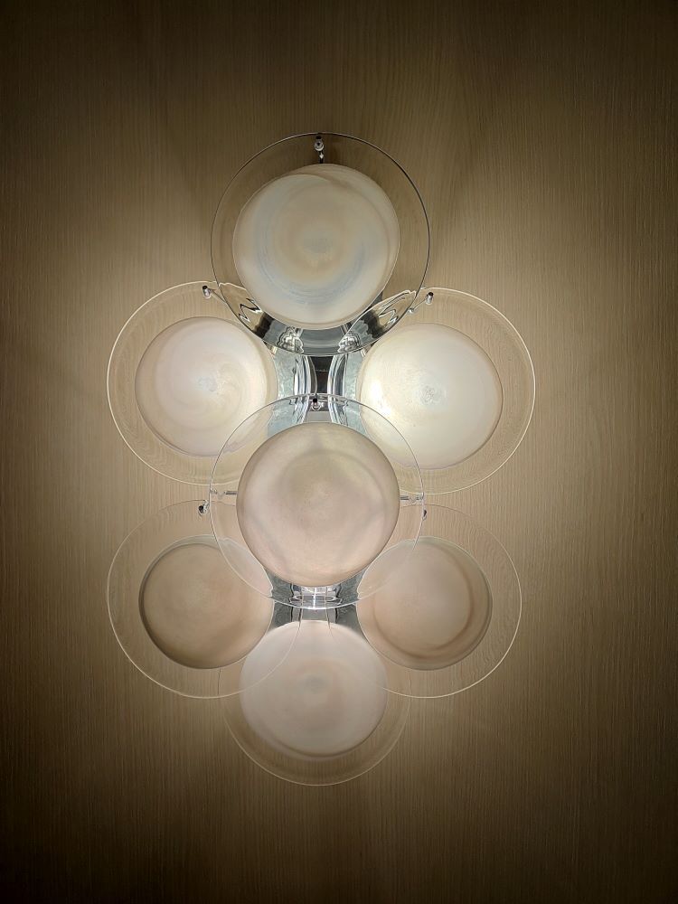 white discs murano wall sconce 2