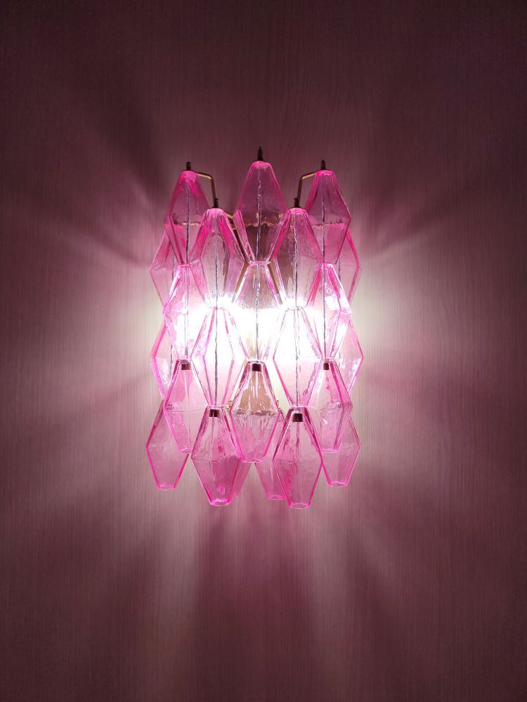 fuchsia cpoliedri carlo scarpa poliedri wall sconce 