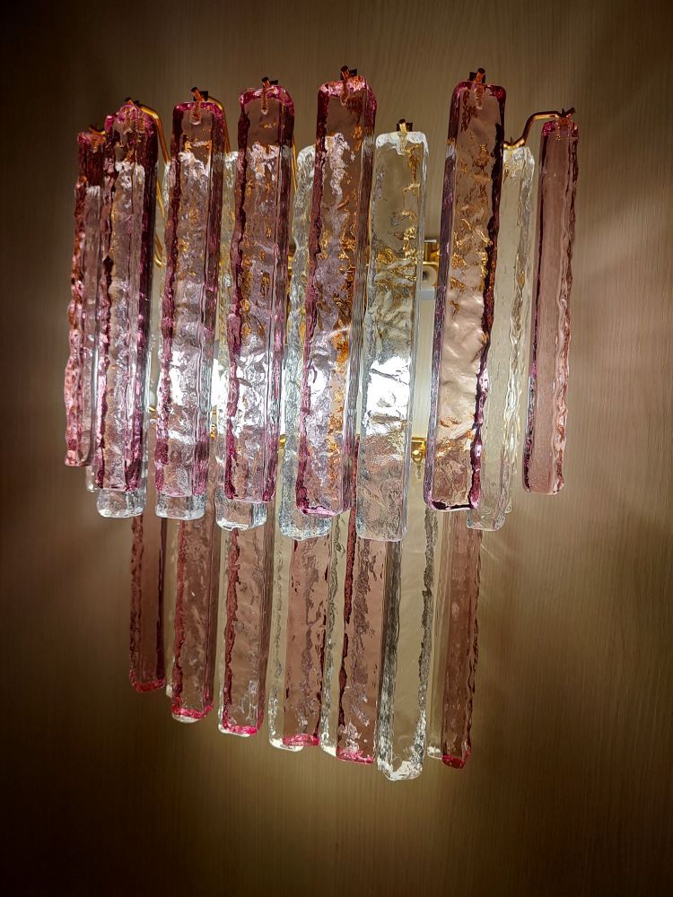 amethist and clear murano glass bars 