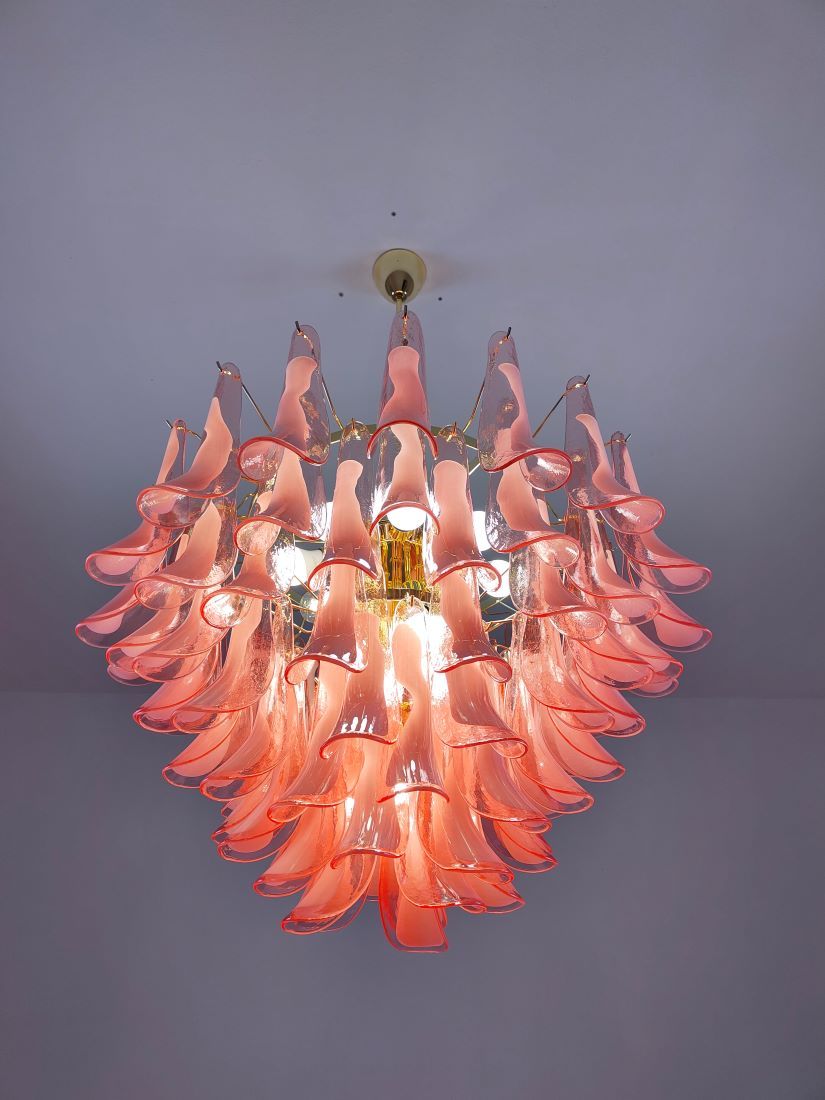 pink sella murano chandelier