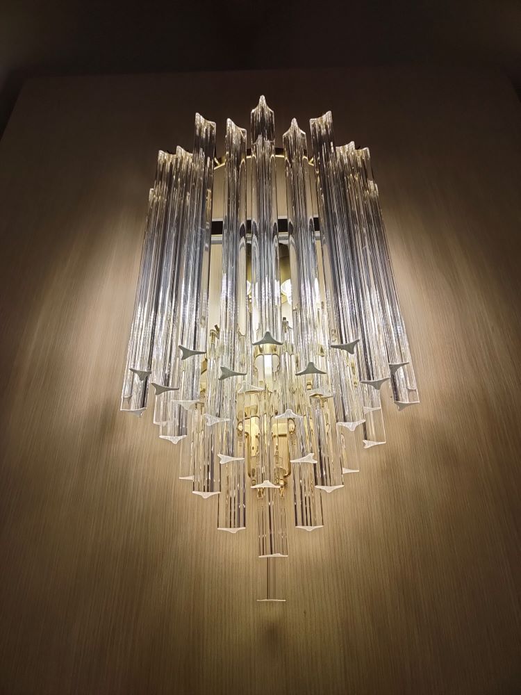 ascade triedri murano wall sconce 