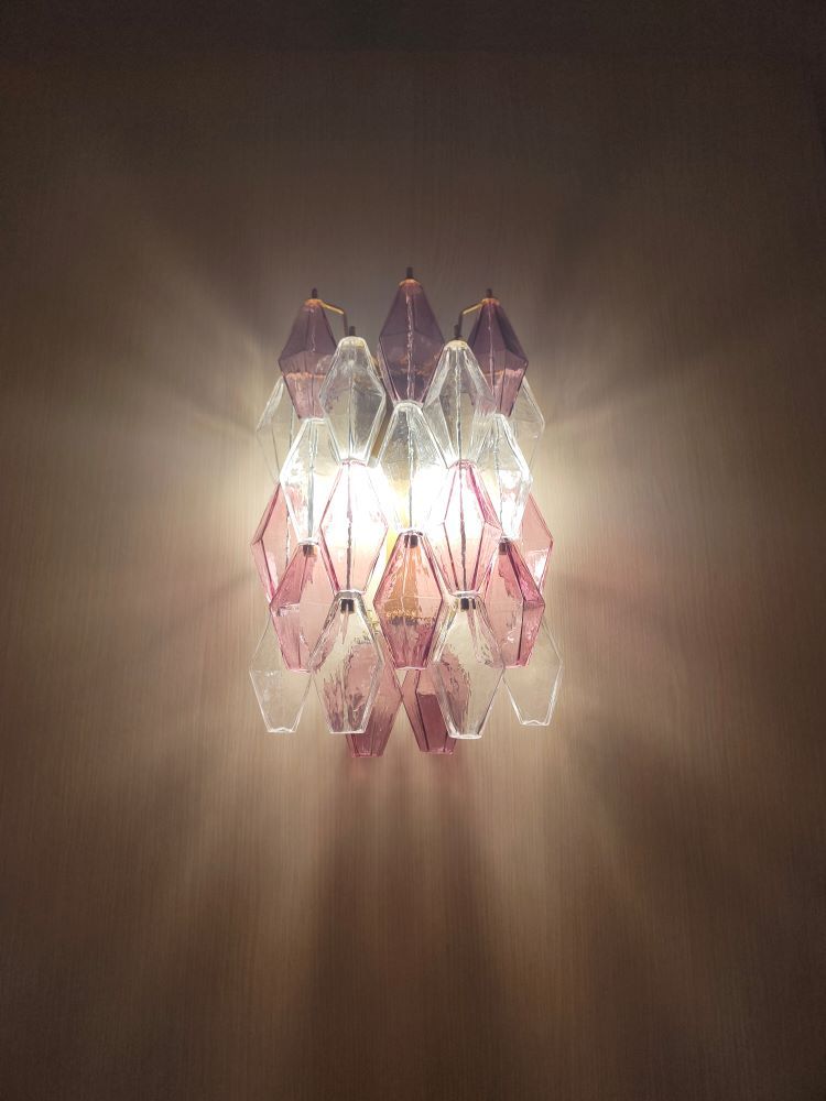 fuchsia cpoliedri carlo scarpa poliedri wall sconce 