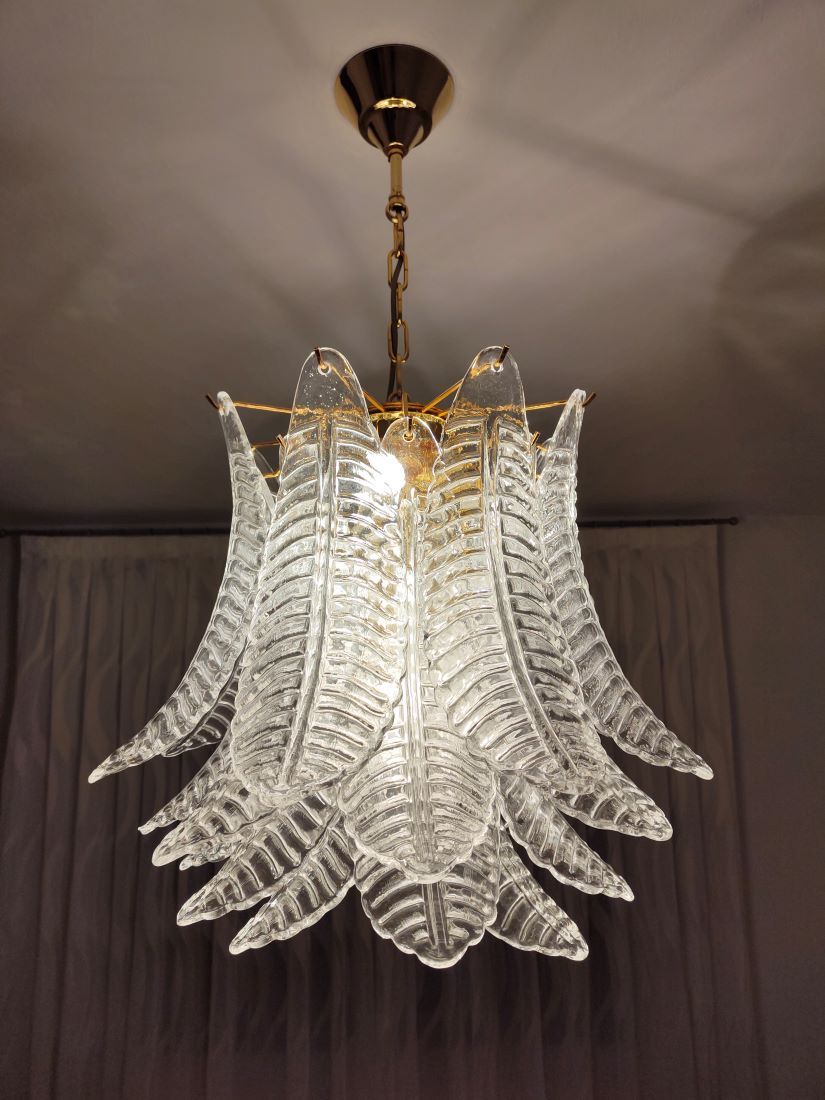 lage leaf felci murano chandelier 