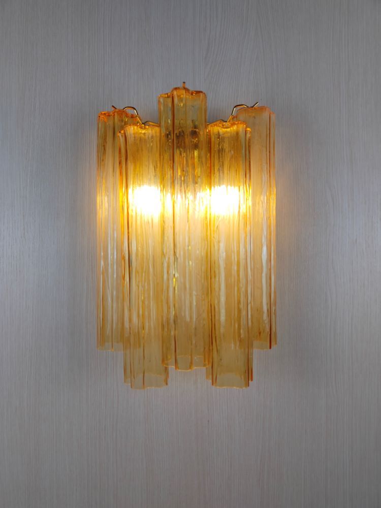 long amber tronchi amber wall sconce 