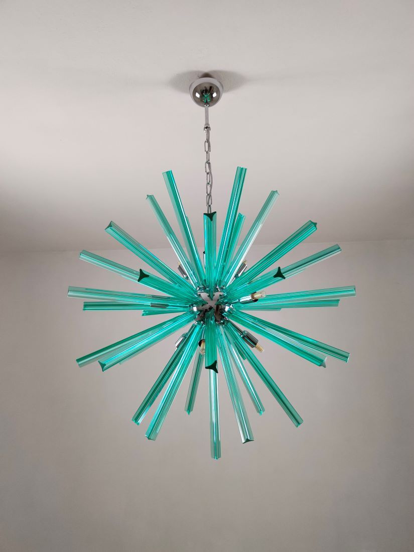 green triedri sputnik murano chandelier 