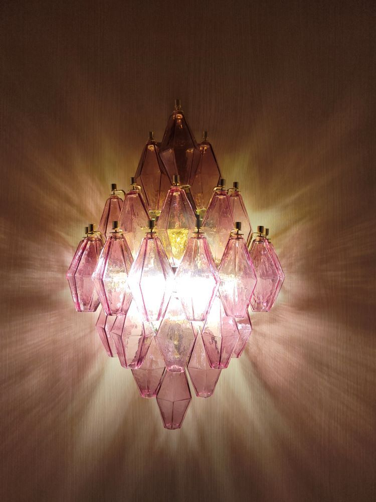 poliedro shaped murano poliedri wall sconce 