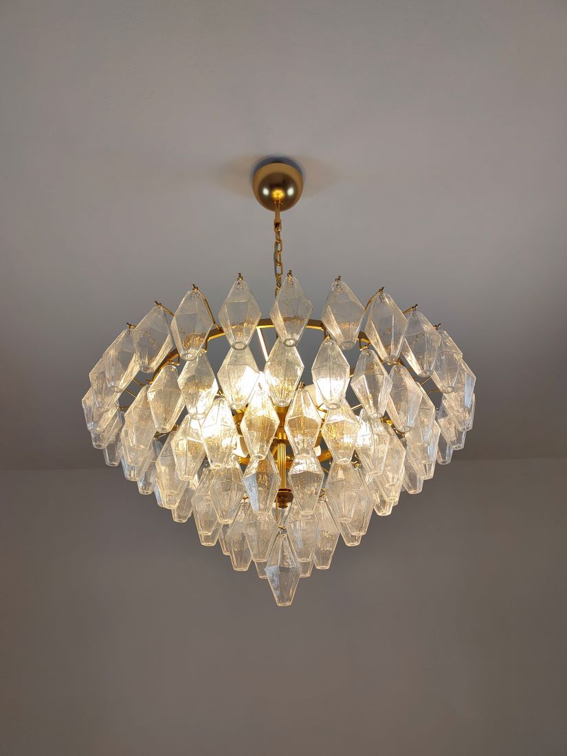 clear murano poliedri chandelier