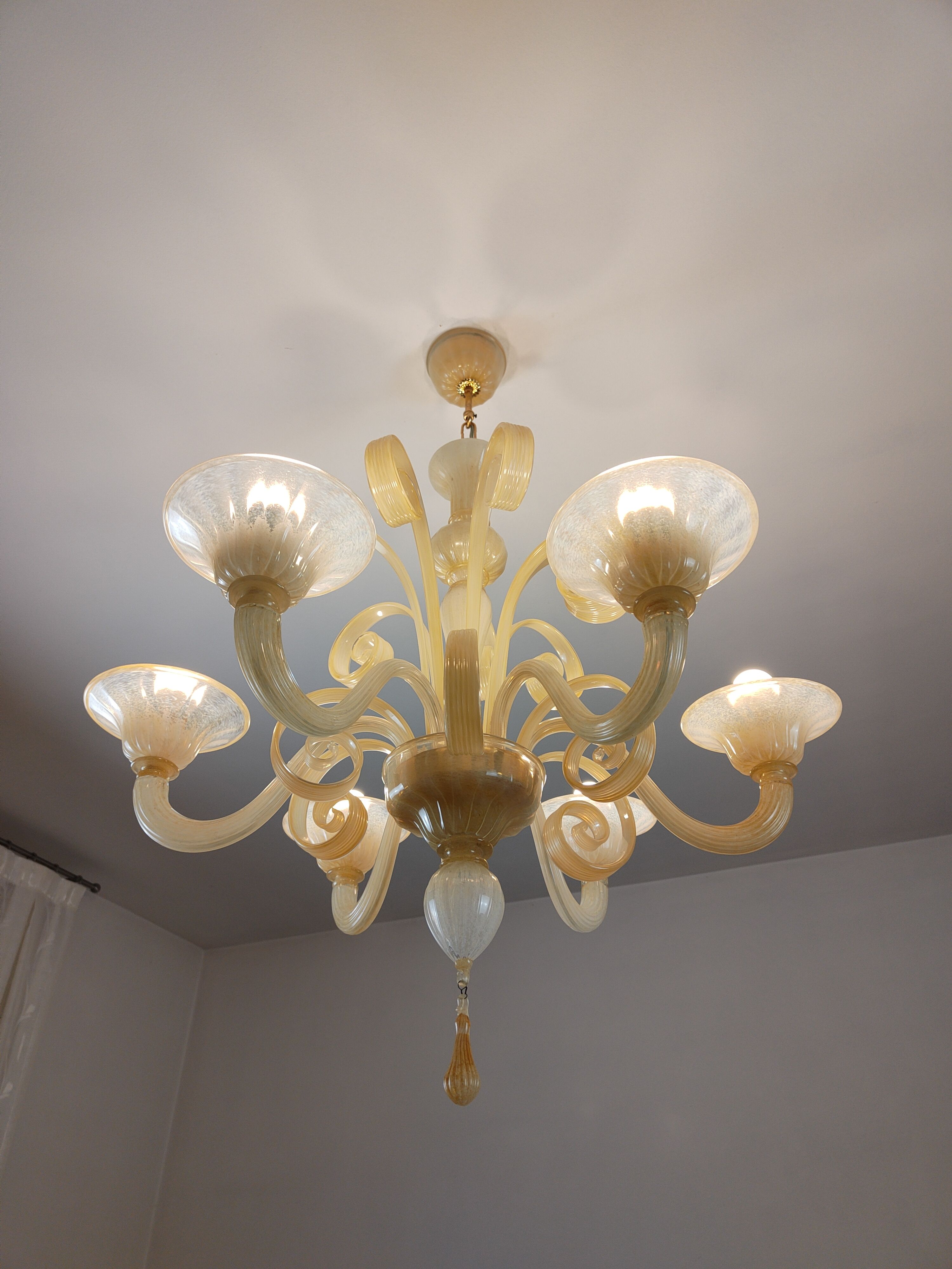 curls ivory murano classic chandelier 
