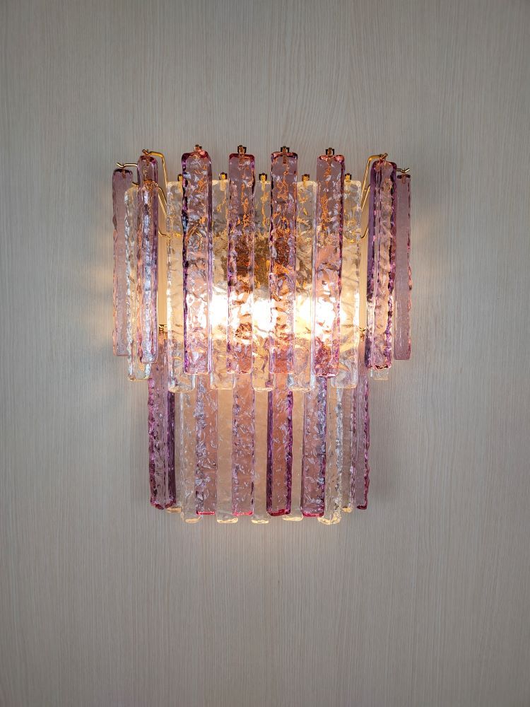 amethist and clear murano glass bars