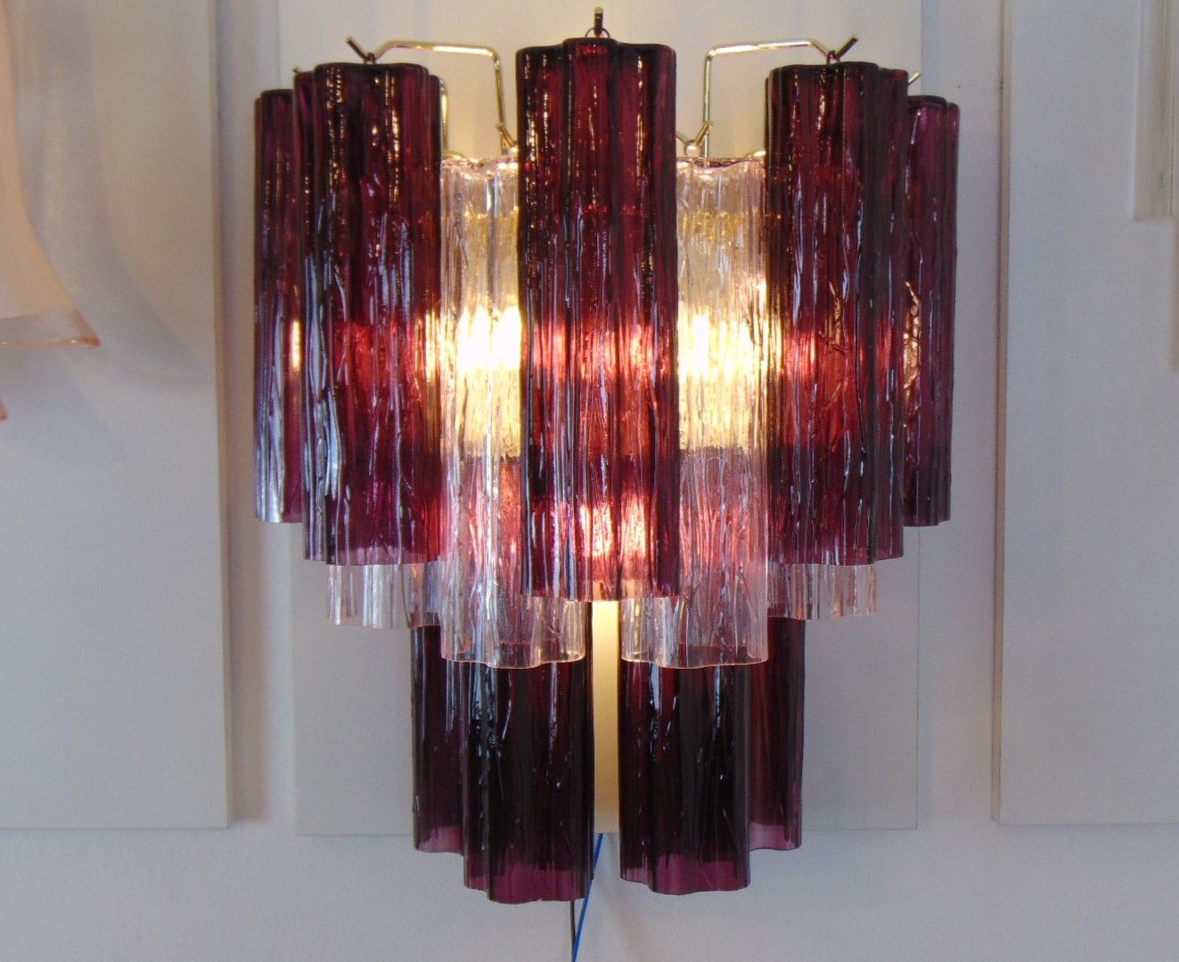 amethyst clear toni zuccheri tronchi wall sconce 1