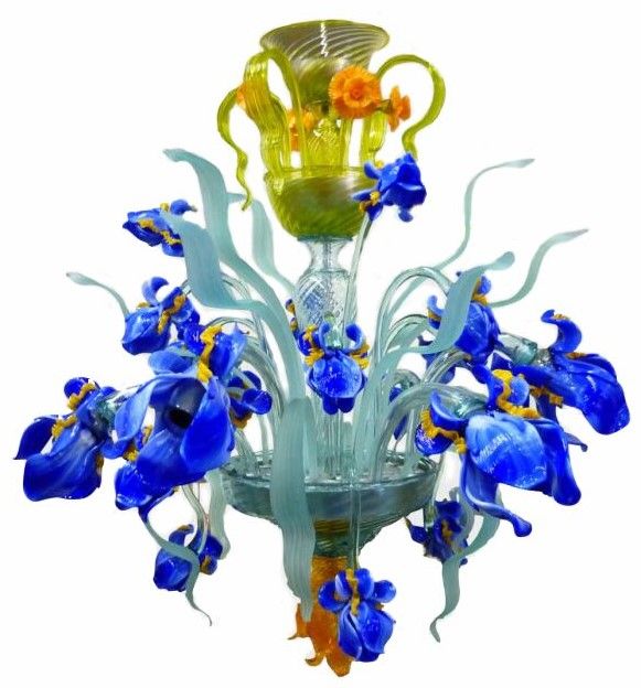 Blue Iris murano classic Chandelier 